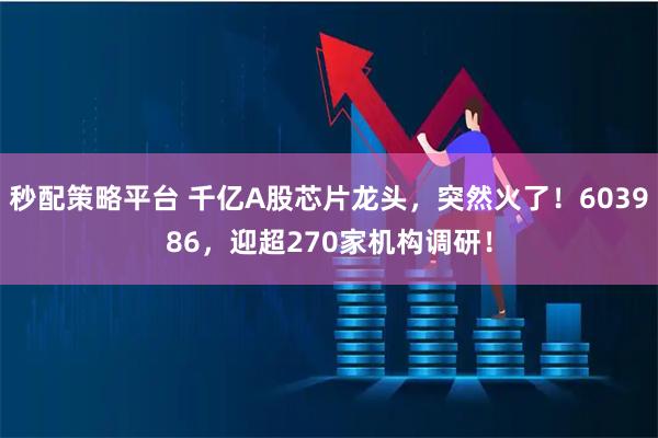 秒配策略平台 千亿A股芯片龙头，突然火了！603986，迎超270家机构调研！